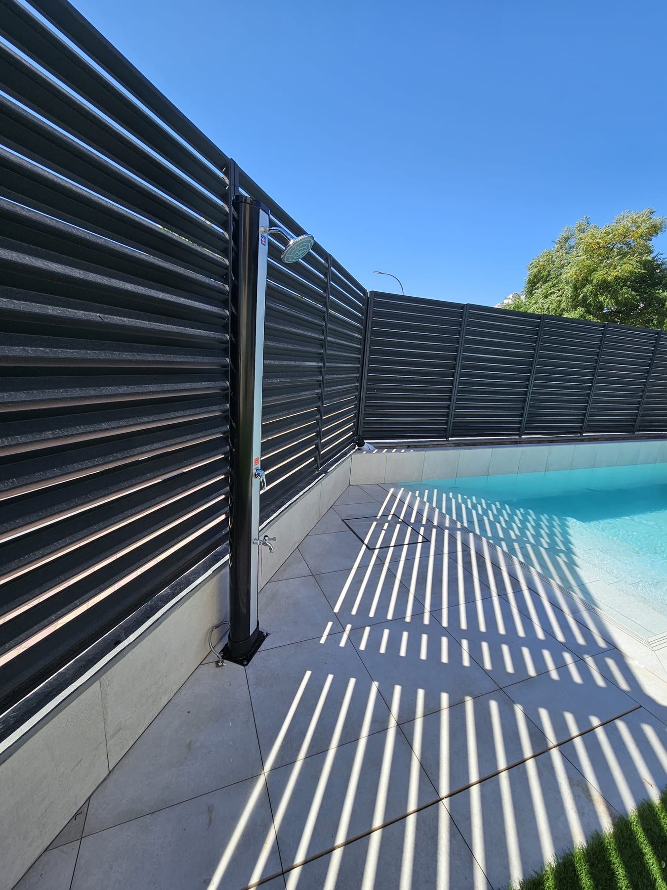 Piscina alargada con escalera de obra de ancho completo, vista 6