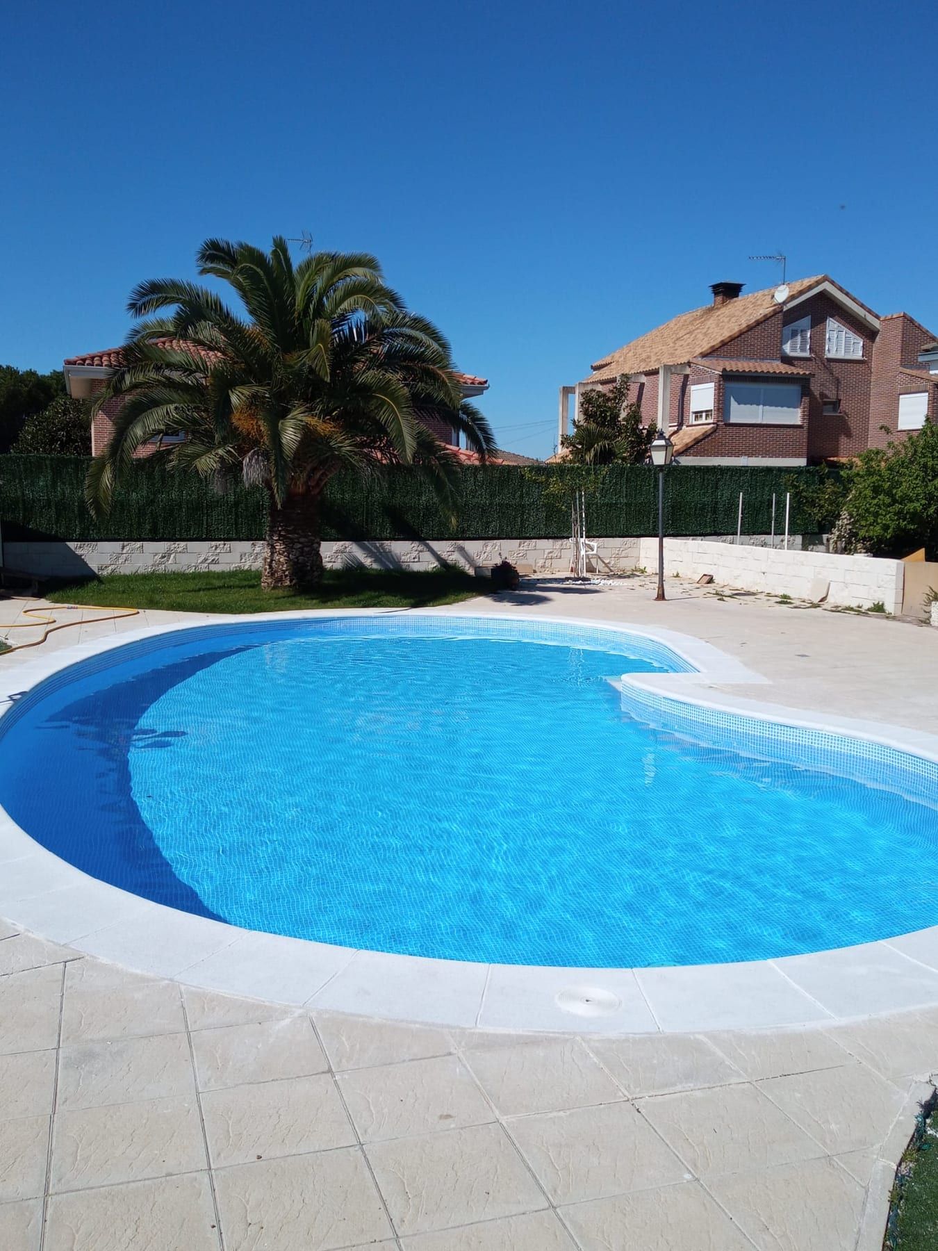 Piscina con forma de riñón